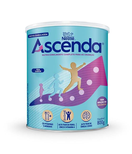 Ascenda Suplemento Alimentar Infantil Sem Sabor - 800g