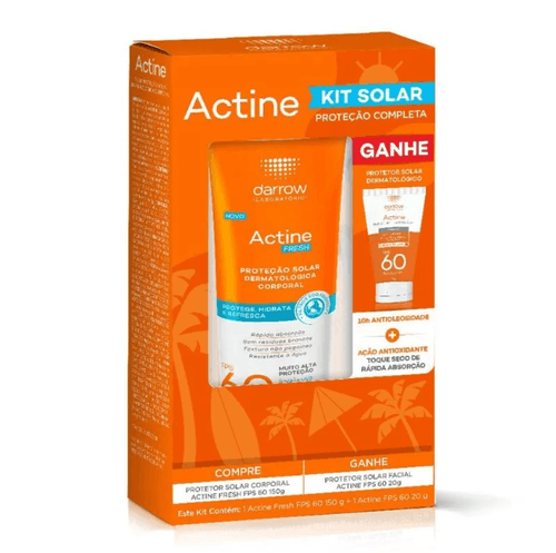 Kit Darrow Protetor Solar Actine Fresh Corporal 150g + Facial FPS60 - 20g