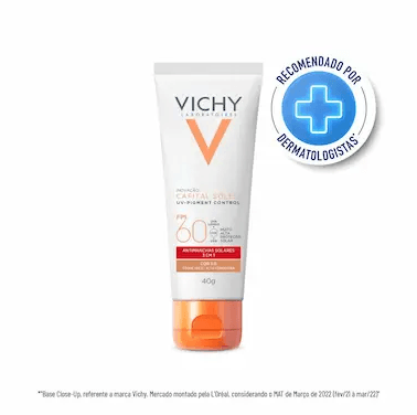 Protetor Solar Facial Pigment Control Vichy FPS 60 Gel Creme 40g