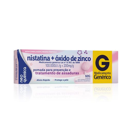 Nistatina + Óxido de Zinco - Pomada para Assaduras - Neo Química - 60g