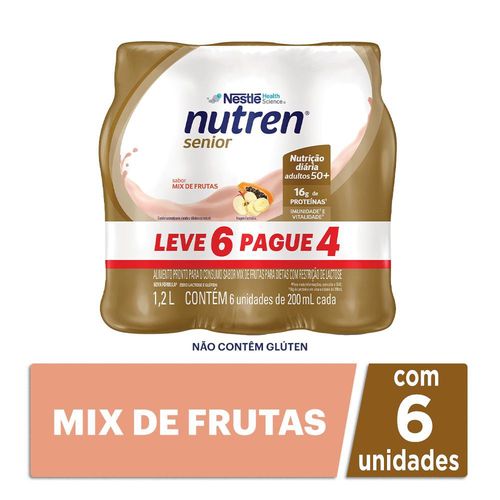 Complemento Alimentar Nutren Senior Mix de Frutas 200ml Leve 6 Pague 4