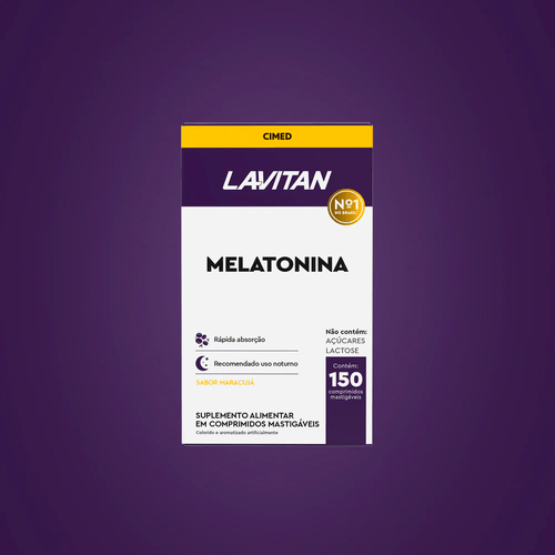 Lavitan Melatonina Maracujá - 150 Comprimidos Mastigáveis