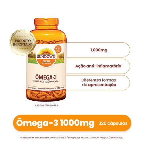 Suplemento Alimentar Sundown Ômega 3 1.000mg - 320 Cápsulas