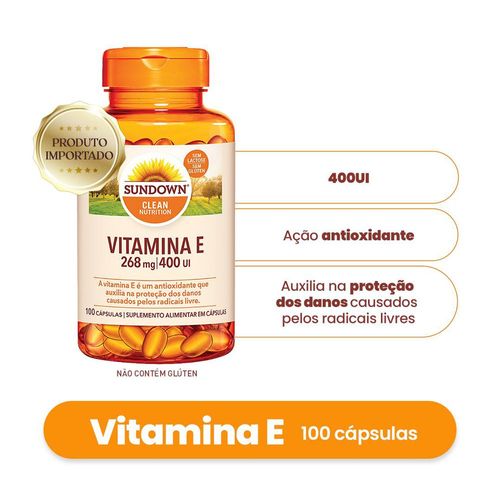 Suplemento Alimentar SUNDOWN Vitamina E 400UI 100 Cápsulas