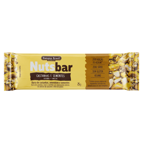 Barra de Nuts Castanhas e Sementes Nutsbar - 25g