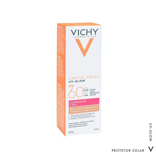 Protetor Solar Facial Vichy Idéal Soleil Radiance Fps50 40G