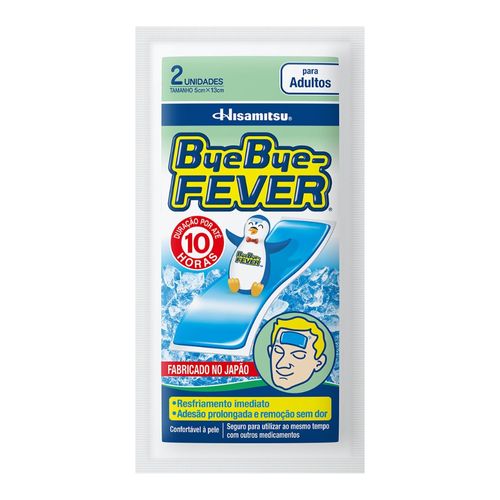 Adesivo para Febre Bye Bye Fever Adulto Hisamitsu 2 Unidades
