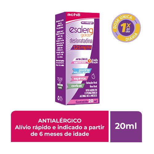 Esalerg 1,25mg/ml Solução Oral Gotas 20ml