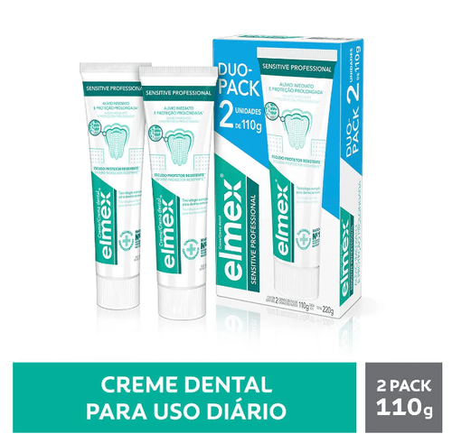 Creme Dental  Elmex Sensitive Professional Duo Pack 2 unidades - 110g cada