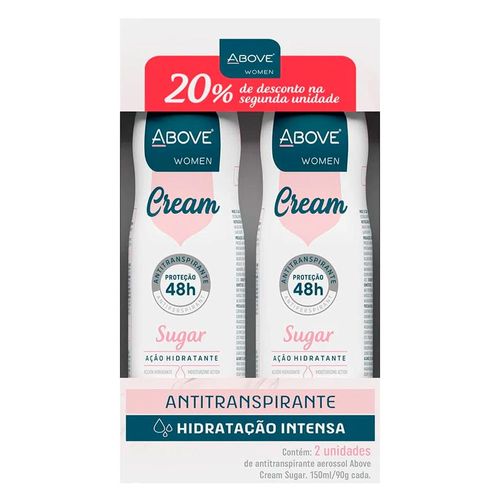 Desodorante Aerossol Above Women Cream Vanilla 150ml 2un