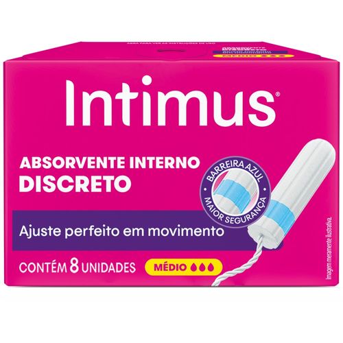 Absorvente Interno Intimus Médio Caixa 8 Unidades