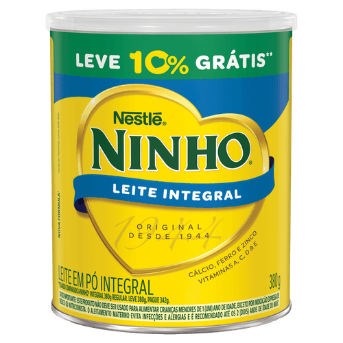 Leite em Pó Integral Ninho 380g