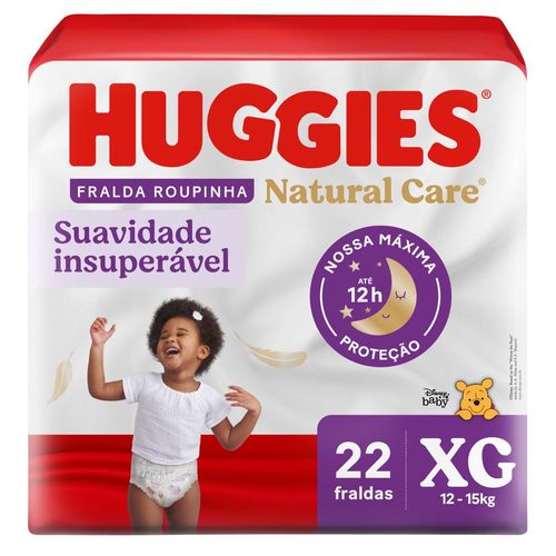 FRALDA PANT HUGGIES NATURAL CARE XG C/22