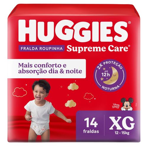Fralda Huggies Supreme Care XG - Roupinha - 14 unidades