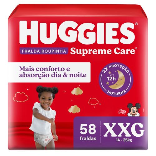 Fralda Huggies Supreme Care XXG - Roupinha - 58 unidades