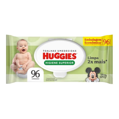 Lenço Umedecido Huggies Higiene Superior 96 Unidades