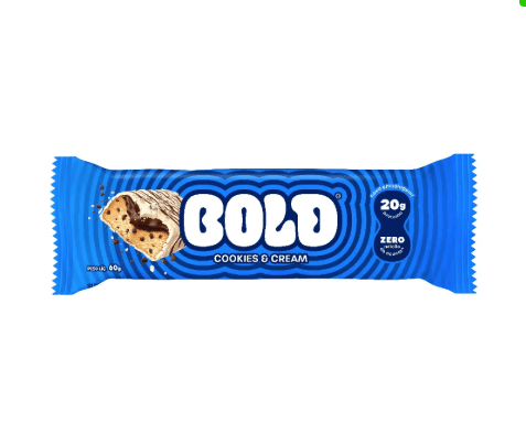 Barra Proteica Cookies & Cream 60g 21g Proteína Zero Açúcar Bold Snacks