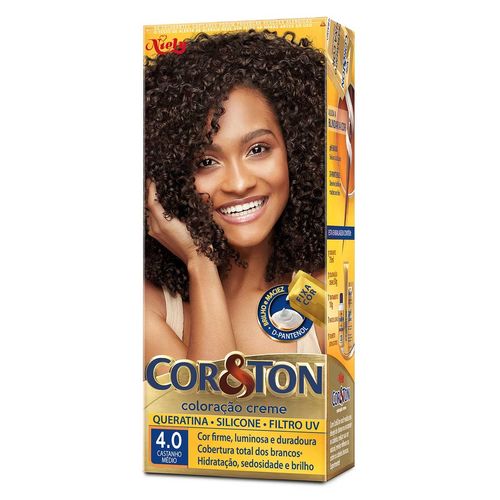 Tintura Niely Cor&Ton Castanho Médio 4.0- 180g