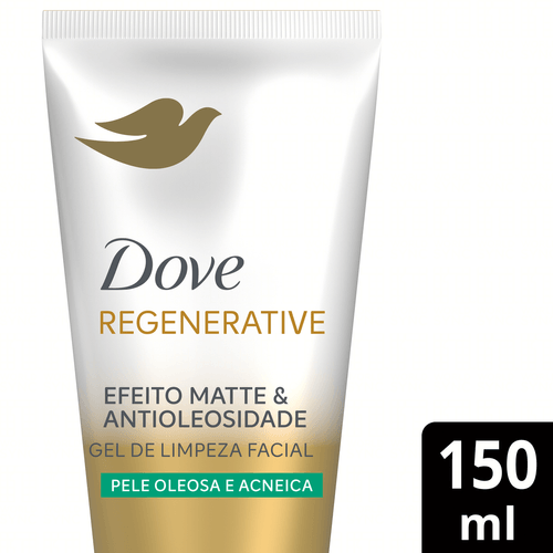 Gel de Limpeza Facial Efeito Matte & Antioleosidade Dove Regenerative - 150ml