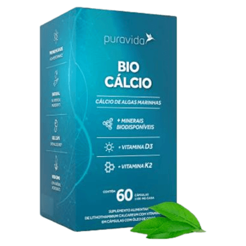 Suplemento Cálcio Puravida Bio 1100mg Cápsulas 60 Unidades