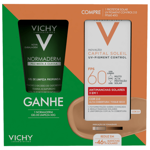 Kit Vichy Protetor Solar UV Pigment Control 2.0 FPS 60