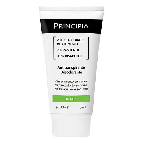 Antitranspirante Emulsão AD-03 sem Perfume 96h Principia 70ml