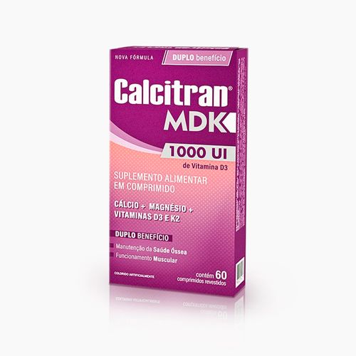 Suplemento Alimentar Calcitran MDK 1000UI - 60 Comprimidos