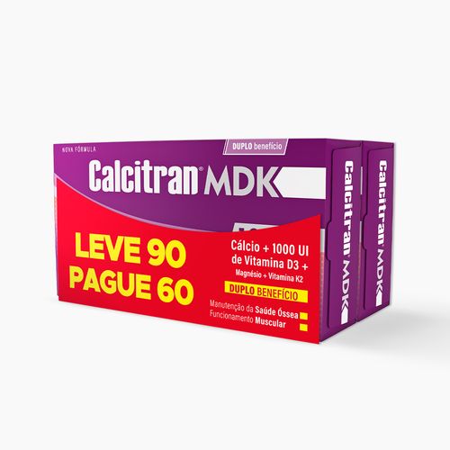 Suplemento Alimentar Calcitran MDK 1000UI - 90 Comprimidos
