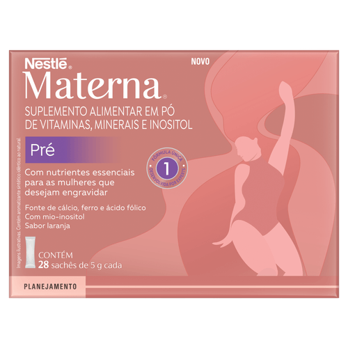 Suplemento Nutricional MATERNA PRE 5g Sachê 28 Unidades