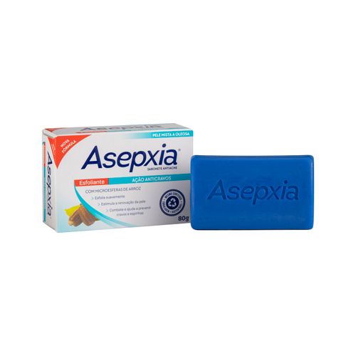 Sabonete Facial em Barra Asepxia Esfoliante Antiacne - 80g