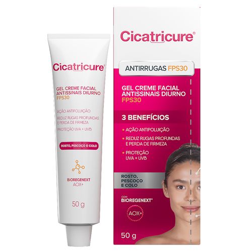 Gel Creme Facial Antissinais Diurno Cicatricure Fps 30 50g