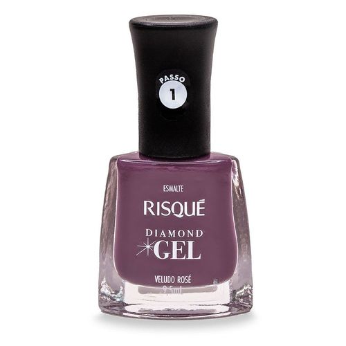 Esmalte cremoso Risqué Diamond Gel Veludo Rosé 9,5ml