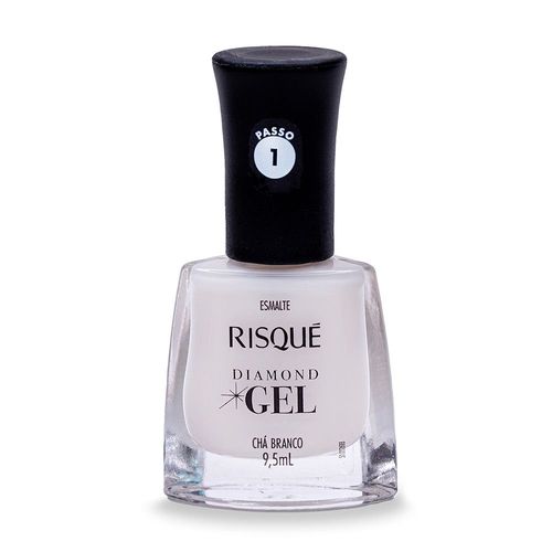 Esmalte Cremoso Risqué Diamond Gel Chá Branco 9,5ml