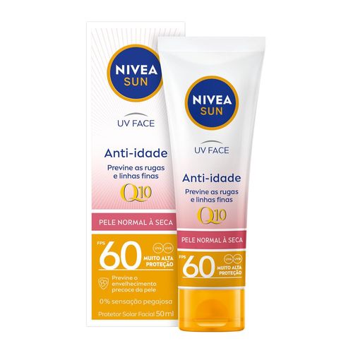 NIVEA SUN Protetor Solar UV Face Q10 Anti-Idade FPS 60 50ml