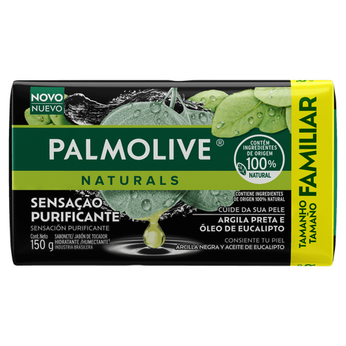 Sabonete em Barra Argila Preta e Óleo de Eucalipto Palmolive Naturals - 150g