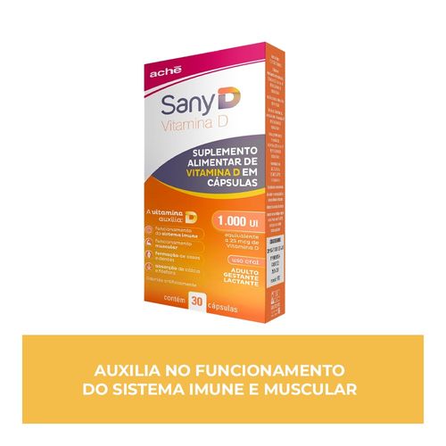 Suplemento Alimentar 1000UI Sany D - 30 Cápsulas