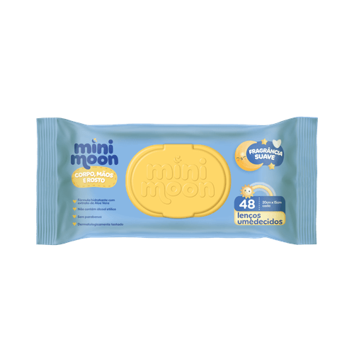 Lenço Umedecido Mini Moon com Fragrância - 48 Unidades