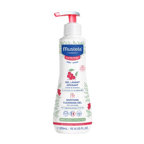 Gel Lavante Calmante Mustela Bebê Pele Muito Sensível - 300ml