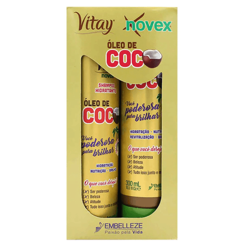 Kit Shampoo Vitay Novex + Condicionador Óleo Coco 300Ml