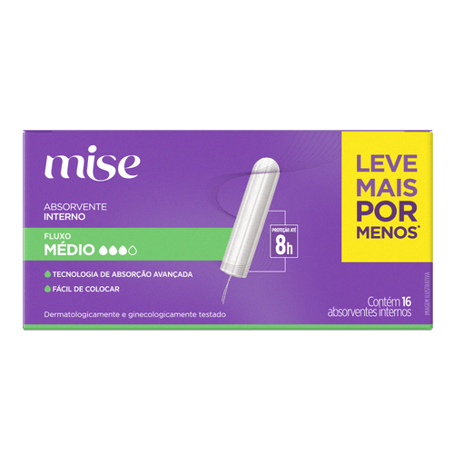 Absorvente Interno Mise Médio - 16 Unidades