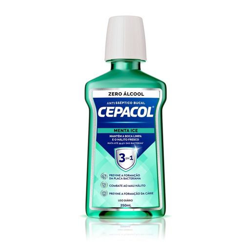 Enxaguante Bucal Cepacol Zero Álcool Menta Ice - 250ml