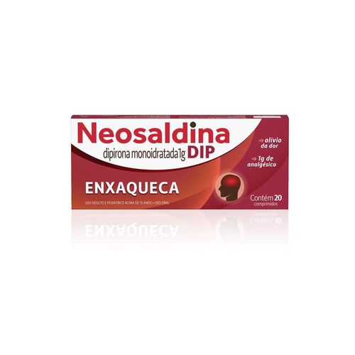 Analgésico Dipirona Neosaldina 1g Comprimido 20 Unidades