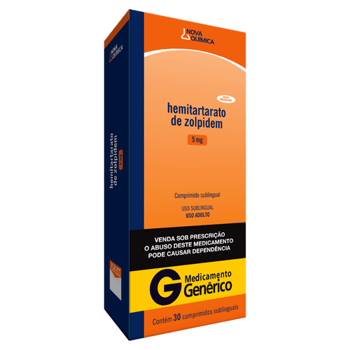 Hemitartarato de Zolpidem 5mg Nova Química - 30 Comprimidos