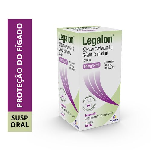 Hepatoprotetor Legalon Silimarina Mylan 64mg/5ml Suspensão Oral 100ml
