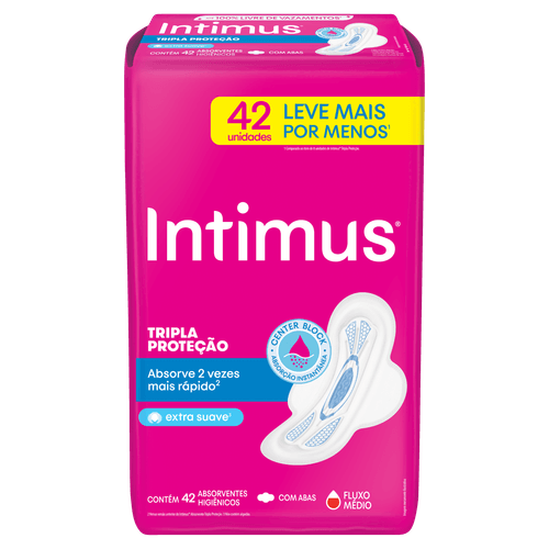 Absorvente Intimus Tripla Proteção Cobertura Suave - 42 Unidades