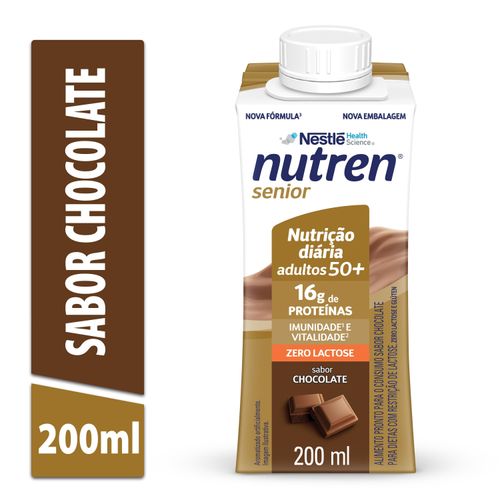 Complemento Alimentar Nutren Senior Chocolate Zero Lactose - 200ml