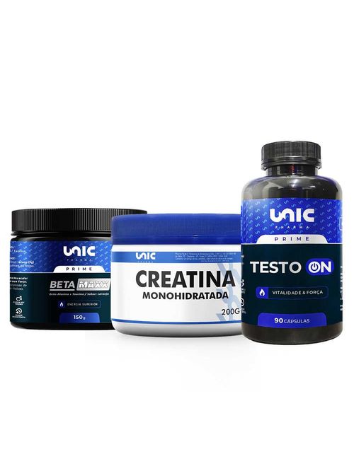 Beta Maxx 150g mais Creatina 200g mais Testo On 90 Cáps