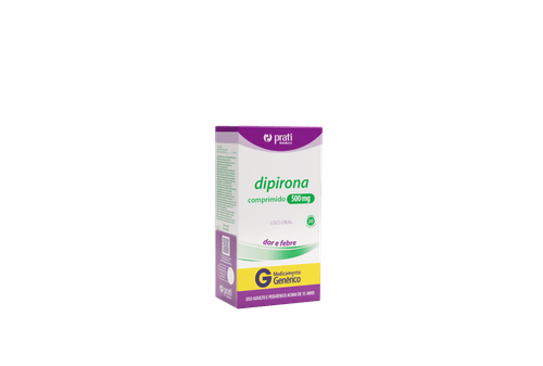 Dipirona 500mg Genérico Prati - 20 Comprimidos
