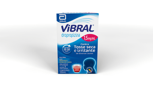 Xarope Vibral 1,5mg/ml Framboesa Abbott Caixa 120ml + Copo-Medida