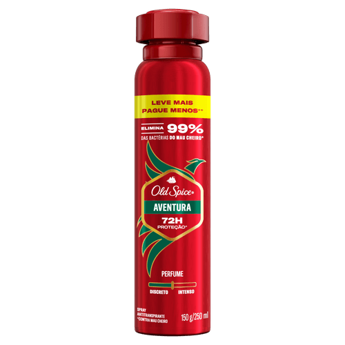 Antitranspirante Aerossol Aventura Old Spice - 250ml